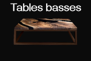 table basse bois et epoxy 